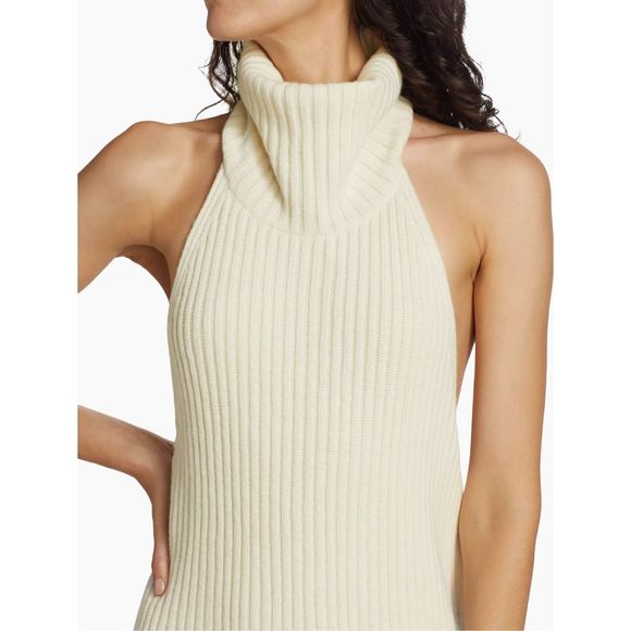 Piece of White Estelle Wool Halter Sweaterdress - Picture 5 of 10